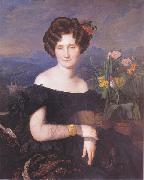 Ferdinand Georg Waldmuller Portrait of Johanna Borckenstein oil painting on canvas